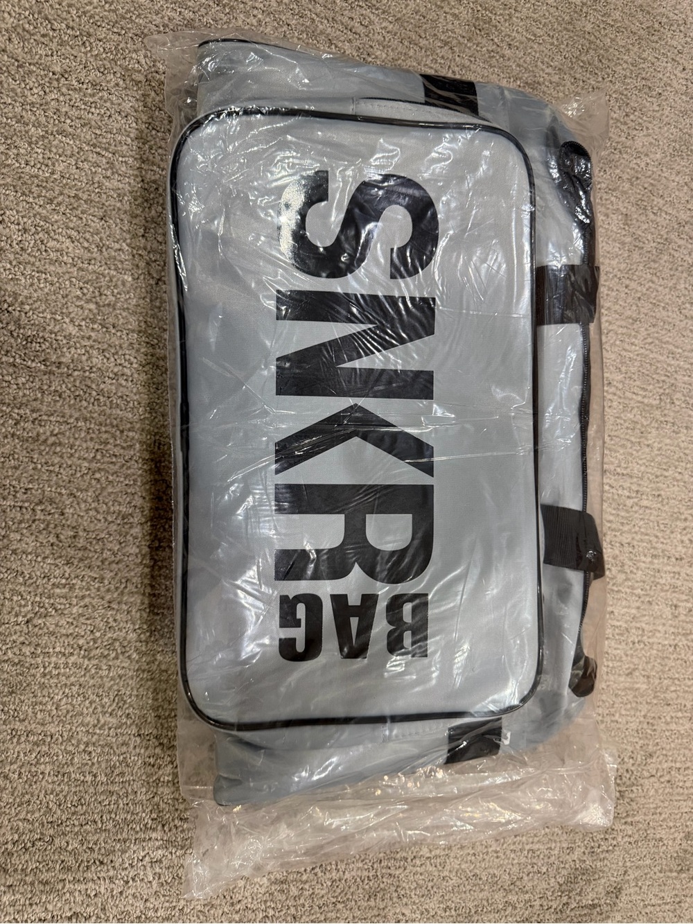 Men’s Light Gray Duffel with Black Trim